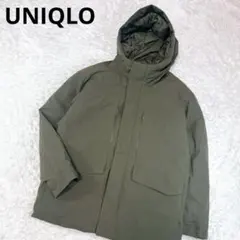 極美品✨ユニクロ ハイブリッドダウンパーカ カーキ S