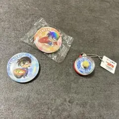 【美品】名探偵コナン くら寿司　缶バッジ2つと安室透のキーホルダーの3点セット