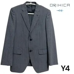 【美品】ORIHICA テーラードジャケット ストライプ Y4サイズ
