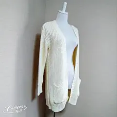 新品タグ付【イタリア製★ロングカーディガン★ニット】ざっくり編みの上品な羽織もの