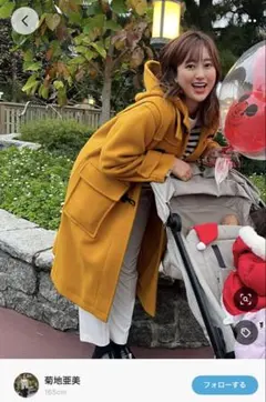 【新品タグ付き】Mila Owen ロングダッフルコート イエロー　マスタード