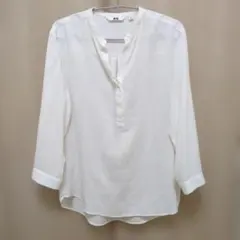 UNIQLO ホワイト 七分袖シャツ M