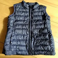 GAP キッズ 110cm ネイビー 星柄 中綿ベスト ダウン風 ユニセックス
