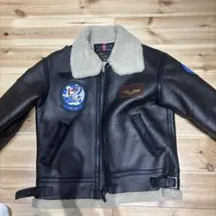 ALPHA B-3 パッチドフェイクムートンフライトジャケット　ブラック M