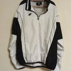 SSK 野球用ナイロンジャケット L-O ホワイト/ブラック