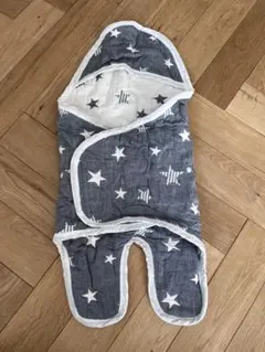 星柄フード付きおくるみ