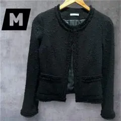 Rue de B ノーカラージャケット 黒　ロートレアモン M 入学式