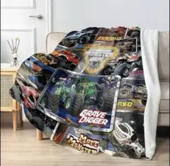 新品　モンスタートラック　大判　ブランケット