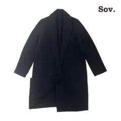 00T384☆ Sov. ロングコート アウター 羽織 綺麗め オフィカジ Sのサムネイル