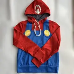マリオ風　フード付き　パーカー　130サイズ　キッズ　コスプレ