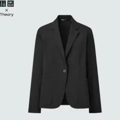 未使用級】UNIQLO×theory 感動ジャケット M ブラック レディース