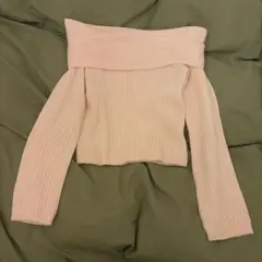 【美品】H&M オフショルダー ニット ピンク