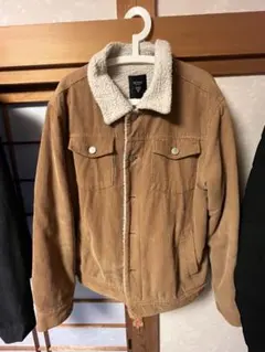 GUESS コーデュロイ ボアジャケット ブラウン XL