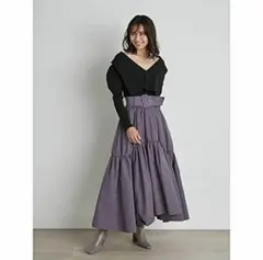 【SNIDEL】ベルトオンボリュームギャザースカート