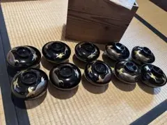 小吸椀』十客 金松葉 茶懐石 茶道具 懐石 箸洗 汁椀 - メルカリ
