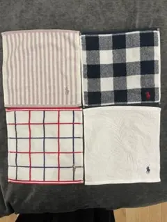 4点セット　POLO ラルフローレン　ハンカチ　ハンドタオル　ミニタオル