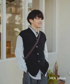 <UNFOLK> Giza cotton vneck knit vest