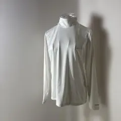 marie claire SPORT タートルネック 長袖 シャツ 白 LL