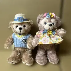 タグ付き　ダッフィー&シェリーメイ　スプリングヴォヤッジ　青ニット
