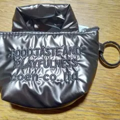 【匿名配送】coen ロゴ刺繍ミニポーチキーホルダー ダークブラウンのサムネイル