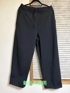 UNIQLO :Cスウェットワイドパンツ ブラックL
