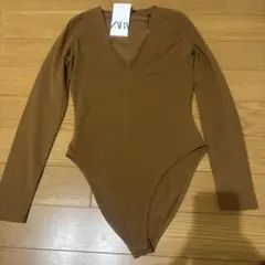 ZARA ボディスーツ ブラウン 茶 新品未使用