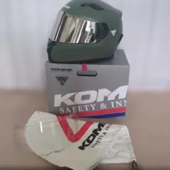 コミネ　KOMINE フルフェイスヘルメット オリーブ ミラーシールド付のサムネイル