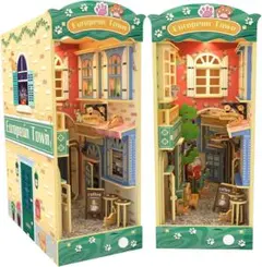 ミニチュア ドールハウス キット ブックスタンド 本棚の装飾品 DIYクラフト