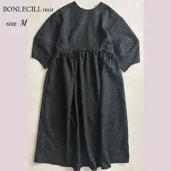 ★BONLECILL noir 2wayフラワージャガードランタンスリーブドレスのサムネイル