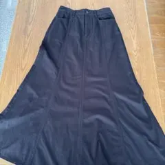 GU ブラック ロングスカート Lサイズ