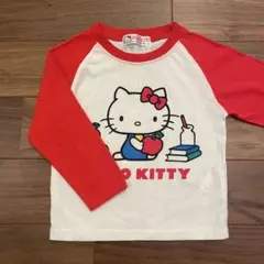 ハローキティ HELLO KITTY 95cm 長袖Tシャツ 赤 白