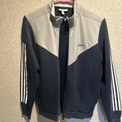 adidas ジップアップジャケット ネイビー/グレー
