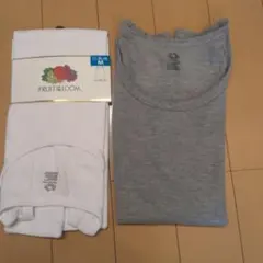 FRUIT OF THE LOOM タンクトップ ホワイトグレーMサイズ新品2枚のサムネイル