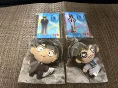 名探偵コナン　佐藤美和子＆高木渉のミニアクリルスタンドとぬいぐるみ
