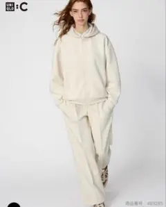 UNIQLO Cプレミアムリネンパンツ オフホワイト ウエスト61cm ユニクロ