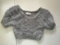 LILY BROWNリリーブラウン フェザーヤーン2WAYニットトップス