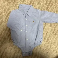 GAP ベビー 長袖ロンパース シャツ ブルー