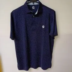 FootJoy メンズ ゴルフシャツ ネイビー 総柄 XLのサムネイル