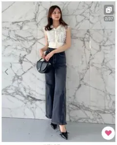 スナイデル　ストレッチフレアデニムパンツ