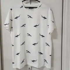 ZARA MAN サメ柄 Tシャツ ホワイト Lサイズのサムネイル