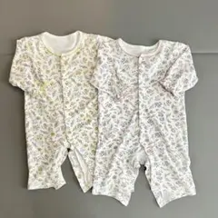 花柄 ロンパース 70~80 2点おまとめ