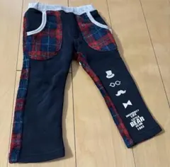 チェック柄クマポケットパンツ 95cm