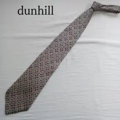 ダンヒル ネクタイ 幾何学模様 上質シルク 人気 カジュアル【n6213】
