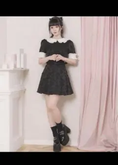 piumセットアップ ビジューカラージャガードトップスジャガードプリーツスカート