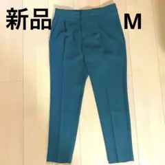 新品 apart by lowrysアセテートテーパードパンツM グリーン