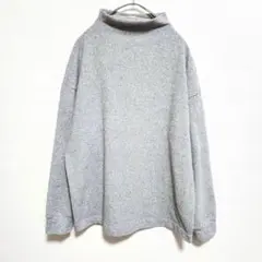 UNIQLO モックネックニット サイズL ゆったり オーバーサイズ 長袖 ラフ