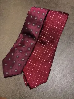 バーガンディ ネクタイ 2本セット