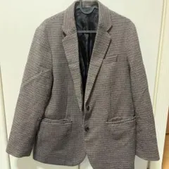 UNIQLO 千鳥柄シングルジャケット　ブラウン