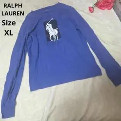 【オシャレ☆POLO RALPH LAUREN】青　ロンT サイズXLのサムネイル