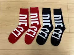 DIESEL ソックス 2足セット レッド ブラック 25~27cm 残り1点のサムネイル